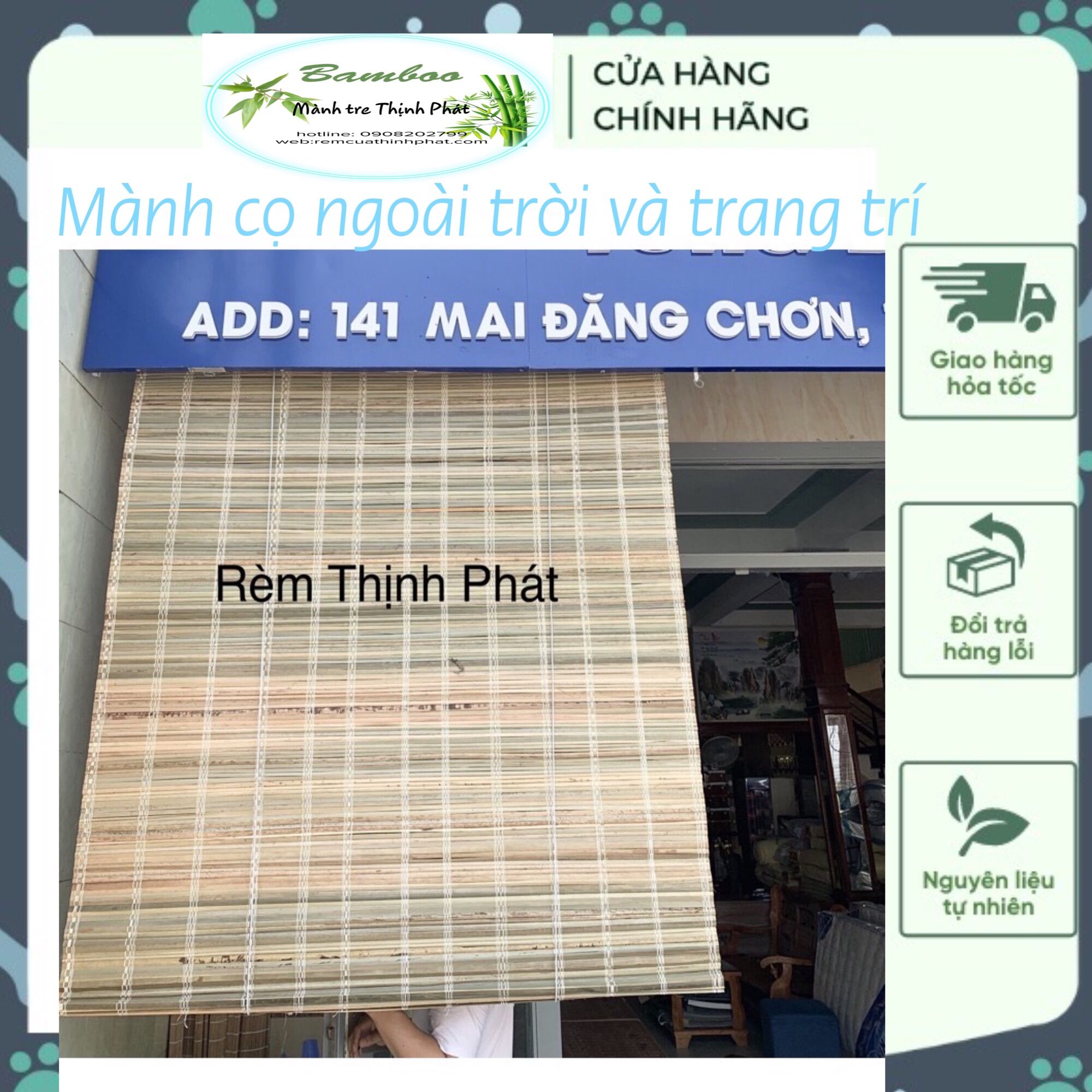 [Rẻ Vô Địch] Mành rèm tre che nắng. Mành tre trang trí Tết(mành cọ), phông nền mành tre chụp hình Lễ Hội. Mành rèm tre ngoài trời