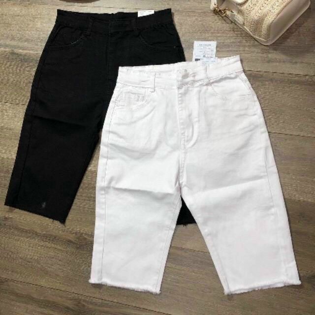Quần kaki ngố nữ trơn co dãn nhẹ