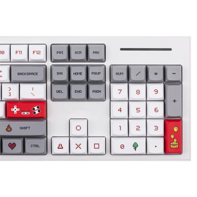 Keycaps PBT XDA Mario Grey White 104+22