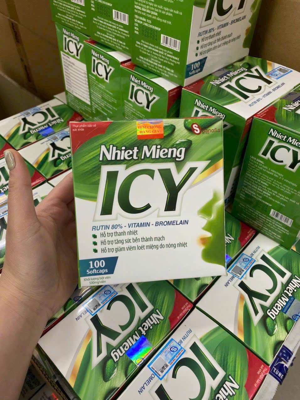 Viên uống thanh nhiệt ICY – Giải độc, bền vững thành mạch, Giảm đau nhiệt miệng, giúp thanh nhiệt, g