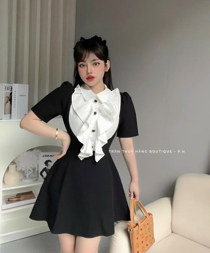 50-90kg Bigsize ĐẦM SƠ MI CỔ BÈO