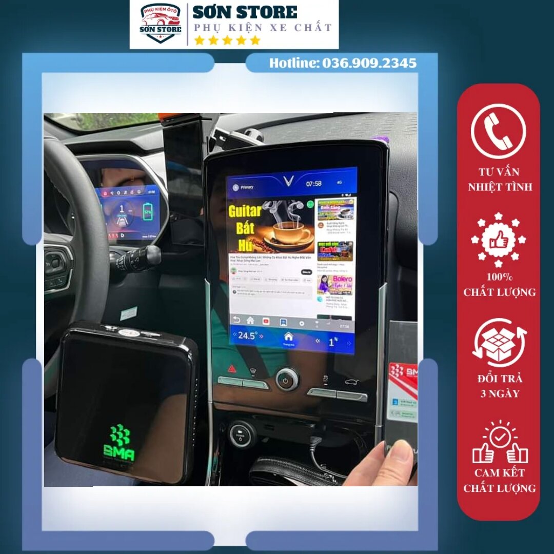 Android box sma s650 dành cho xe điện vinfast