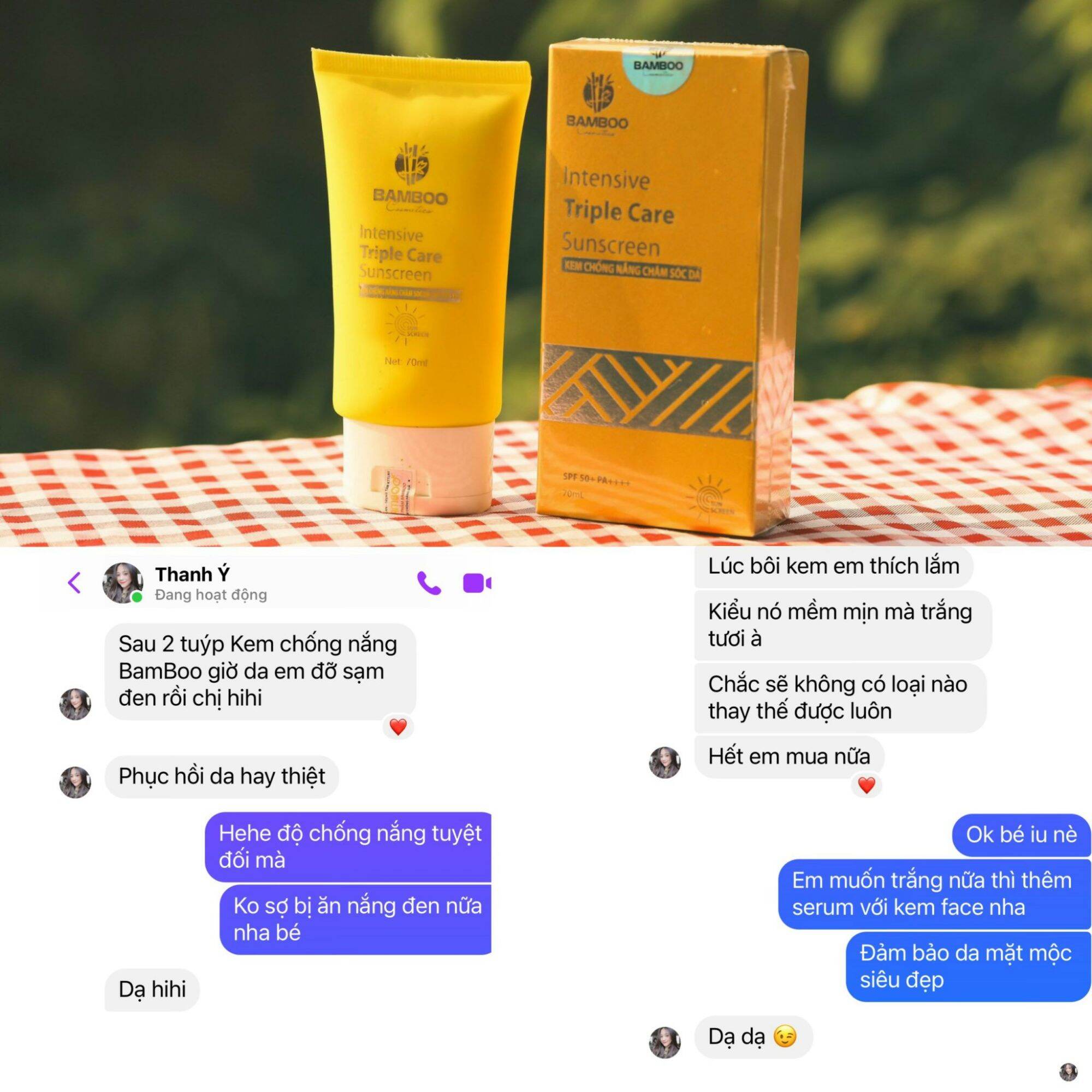 Kem chống nắng dưỡng da Bamboo Intensive Triple Care Sunscreen