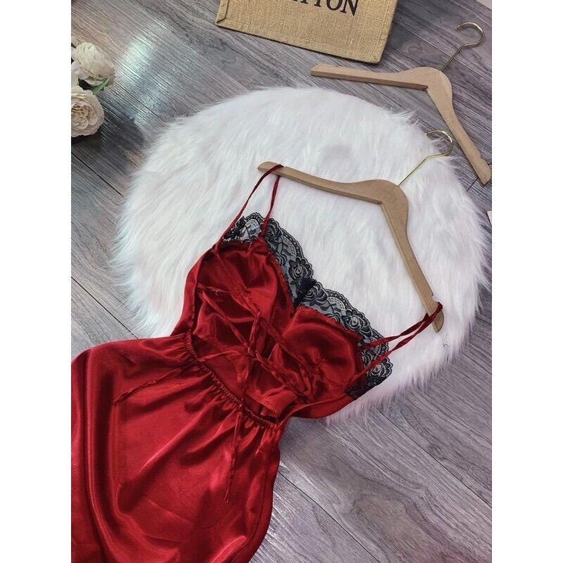 ĐẦM MAXI HAI DÂy PHỐI REN XẺ TÀ.