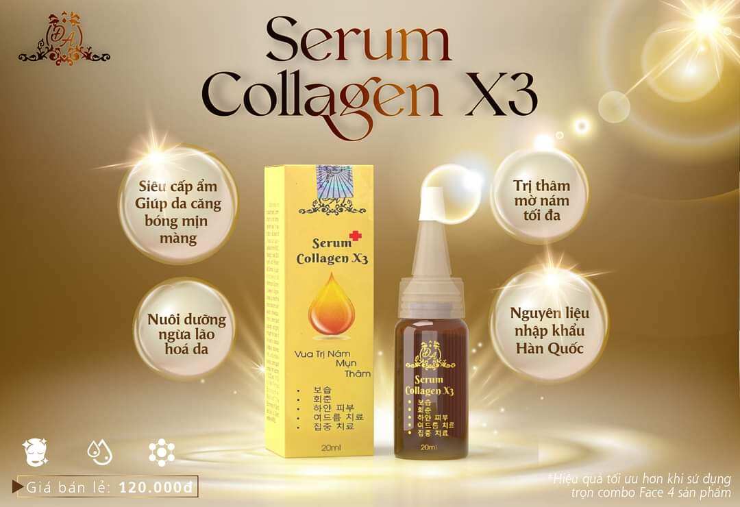 Serum Collagen X3 mờ thâm nám- Serum cải thiện da hiệu quả rõ nét