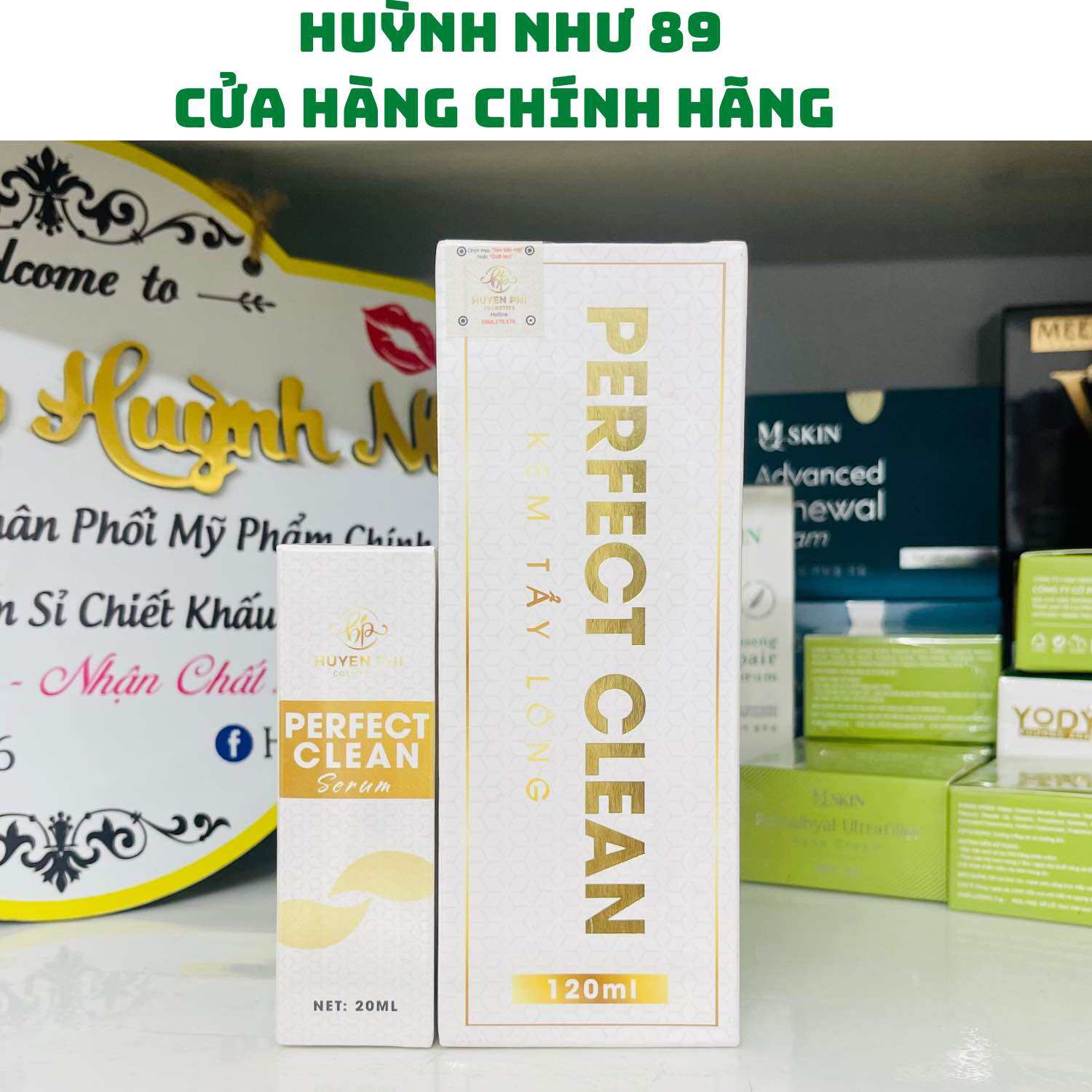 [chính hãng]Kem Tẩy Lông Huyền Phi Perfect Clean Và Serum Triệt Lông Huyền Phi