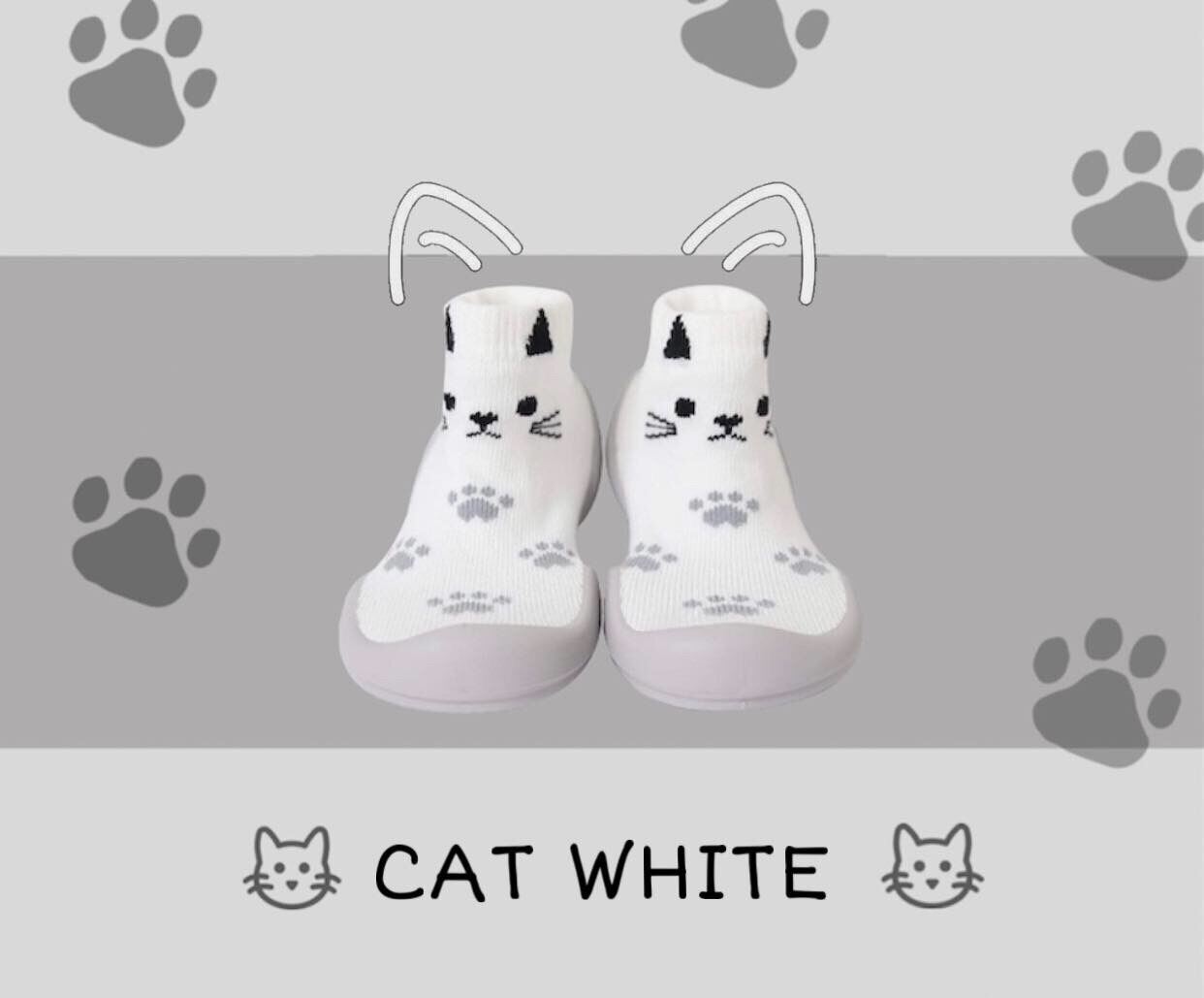 Giày tập đi cho bé cưng - jelly cat white