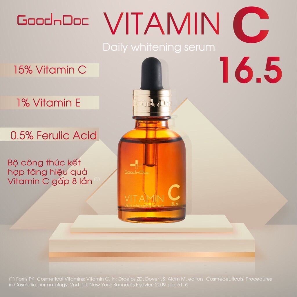 Serum Vitamin C Goodndoc Dưỡng Trắng Da Chống Lão Hóa - Goodndoc Vitamin C 16.5 Daily Whitening Serum