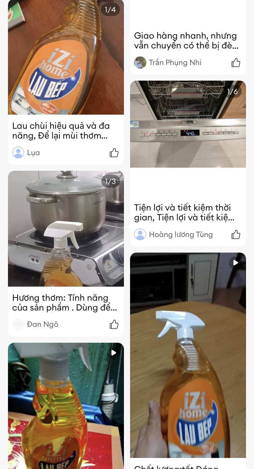 Nước lau bếp Siêu sạch IZI HOME