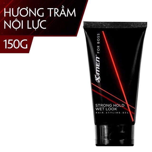Keo vuốt tóc x-men for boss gel strong hold wet look 150g