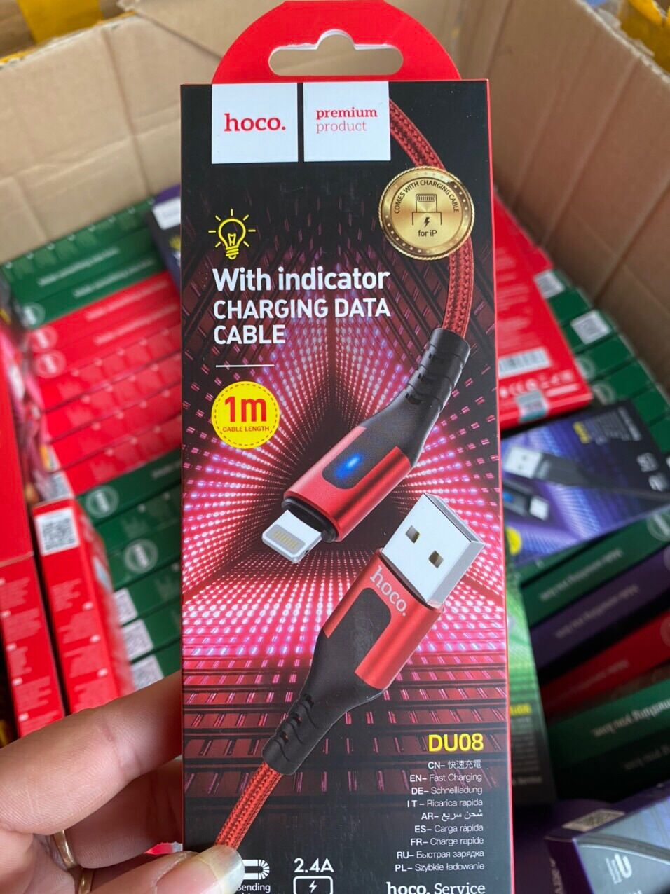 Dây sạc hoco dành cho máy iphone, samsung, oppo