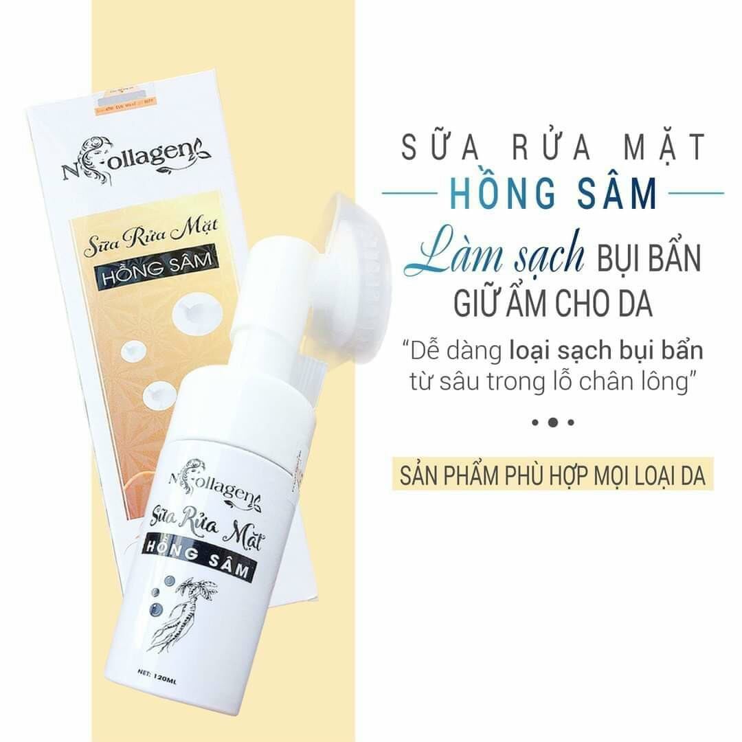 SỮA RỬA MẶT HỒNG SÂM NCOLAGEN SẠCH DA ,MỊN DA