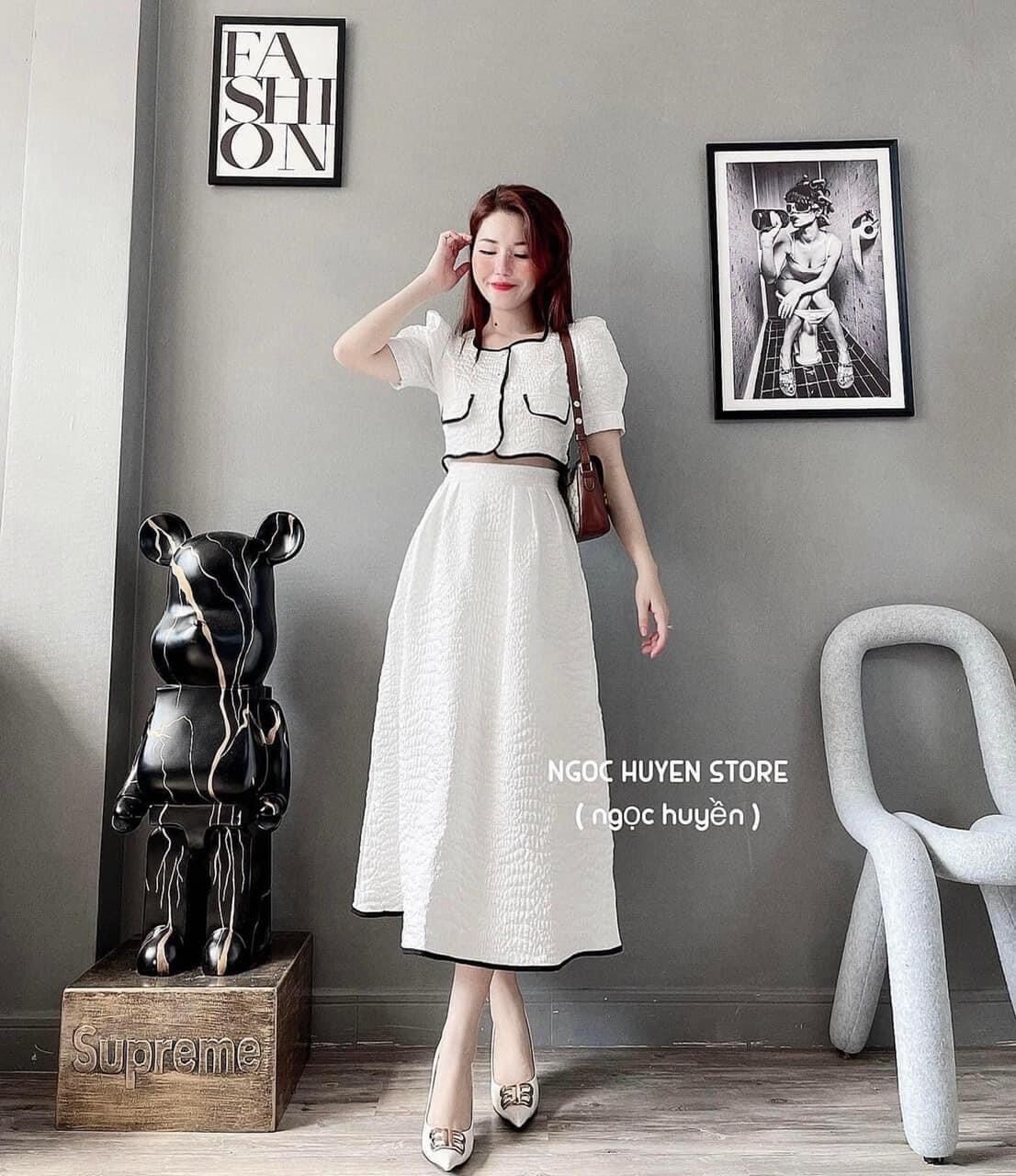 Sét váy xốp viền xinh xắn thl944