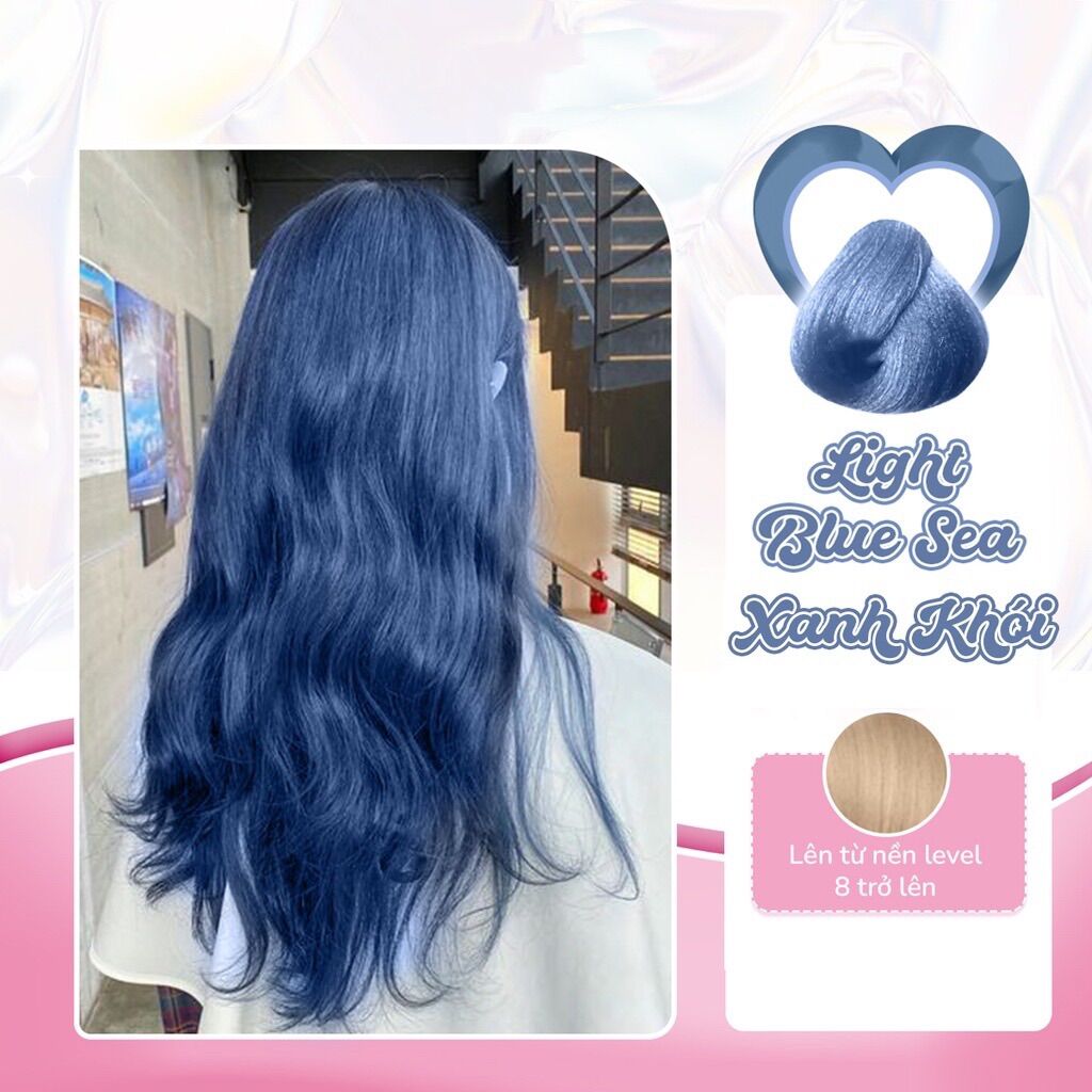 Thuốc nhuộm tóc xanh khói - light blue sea