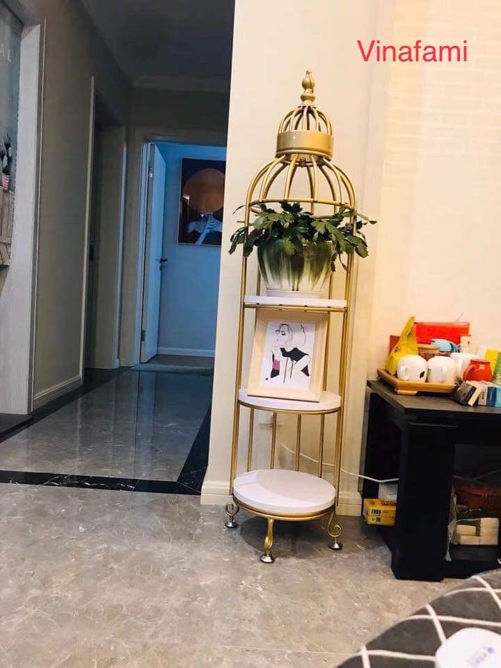 Kệ lồng chim 3 tầng / kệ trang trí