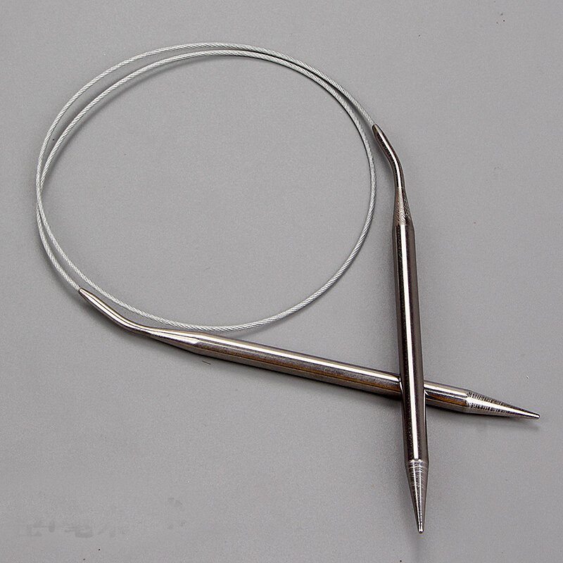 Kim len hình vòng tròn thô inox kim đan áo len kim đan len đan thủ công kim tuần hoàn dụng cụ đan len diy