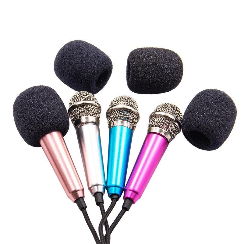 Di Động 3.5Mm Stereo Phòng Thu Mic KTV Karaoke Micro Mini Cho Điện Thoại Thông Minh Laptop Máy Tính Để Bàn Cầm Tay Micro Âm Thanh