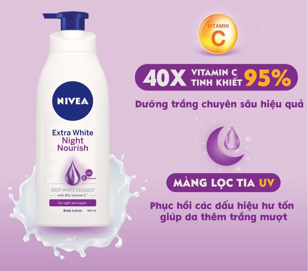 Sữa dưỡng thể trắng da NIVEA 350ml