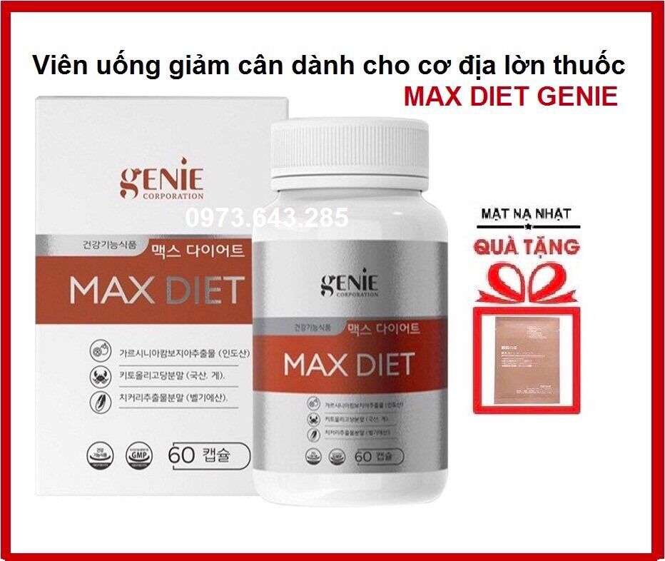 Giảm cân Max Diet Genie hộp 60v