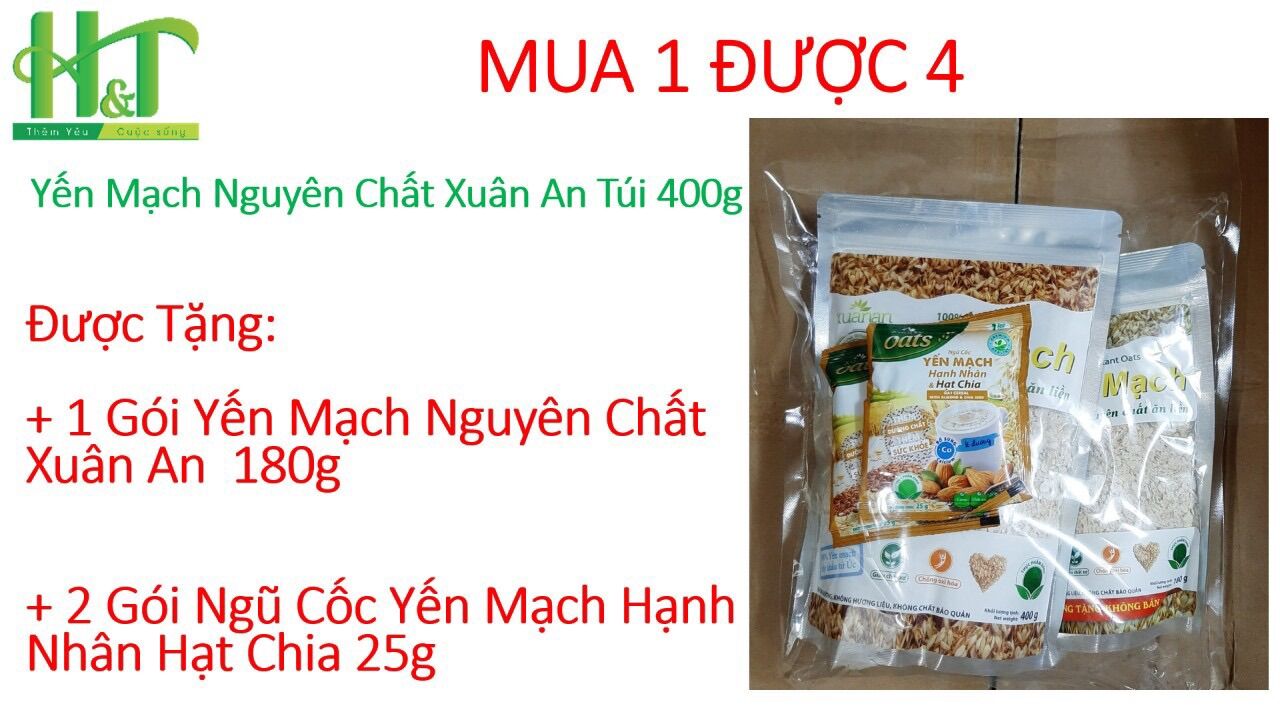Yến mạch nguyên chất ăn liền 400g