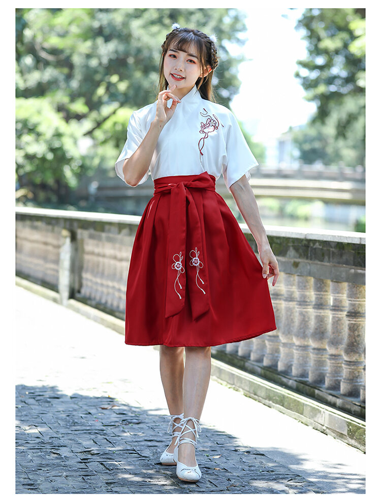 Hán Phục Kimono Hán Phục Thường Ngày Đồng Phục Lớp Học Sinh Dân Quốc Trang Phục Nữ Cách Tân Phong Cá