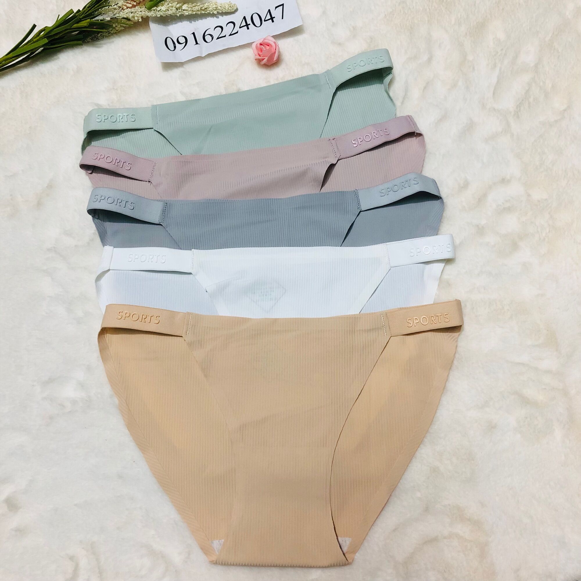 Set 5 Quần lót su dây viền hông cao cấp, quần chíp su