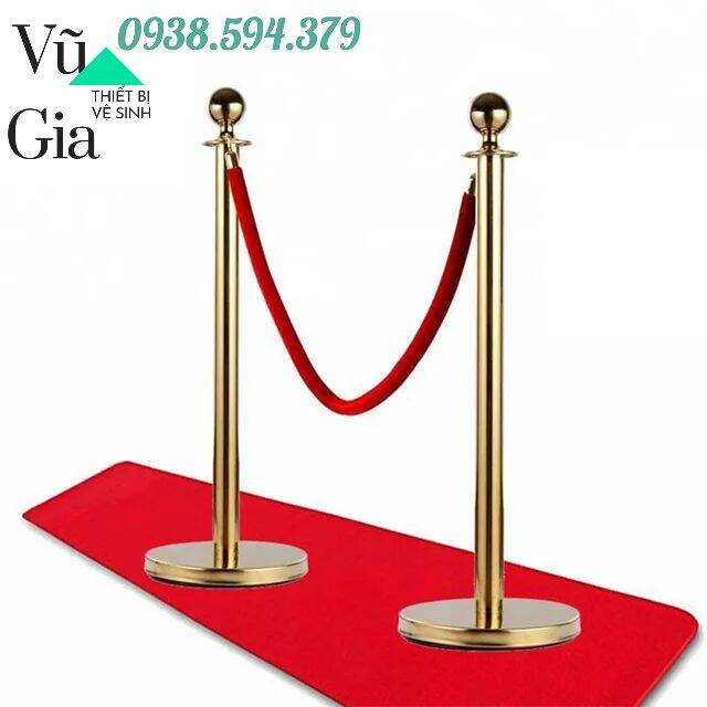 Cột chắn phân làn đầu tròn, trụ chắn inox phân cách