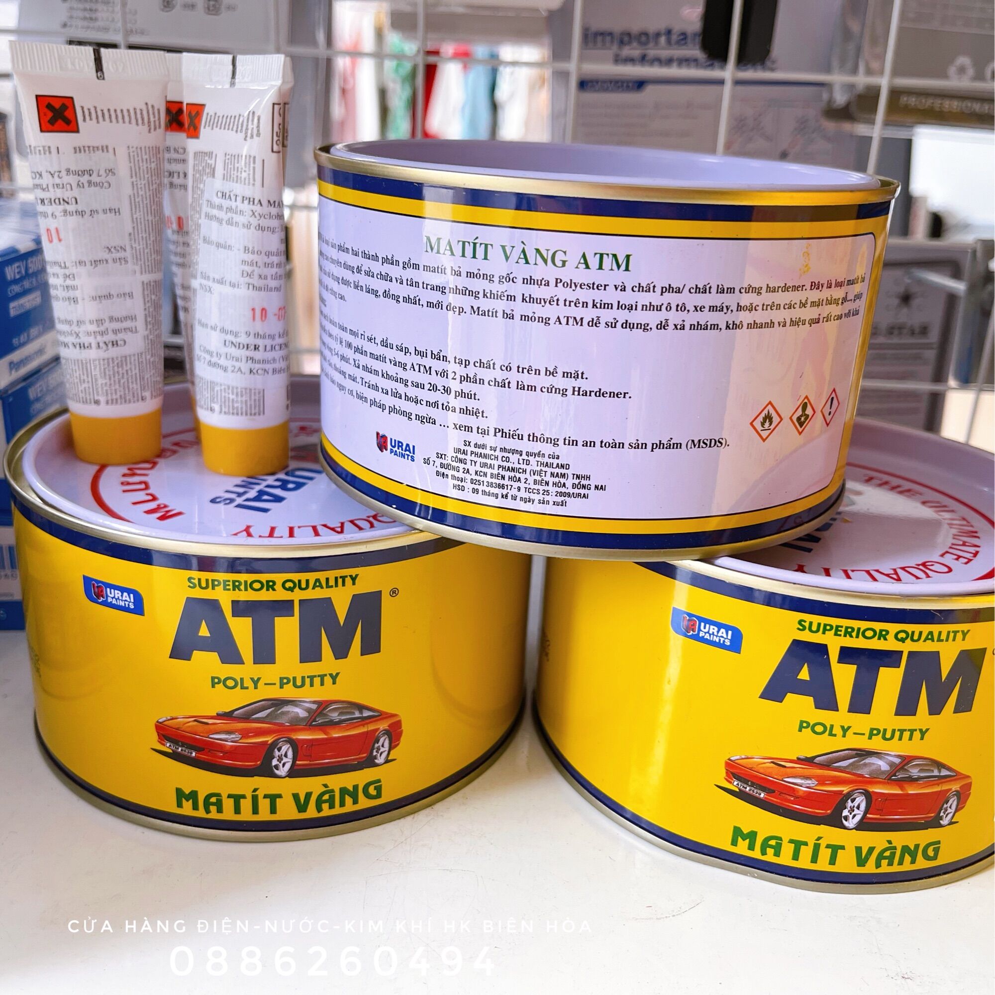 BỘT TRÉT MATIT VÀNG ATM (KÈM TUÝP PHA) 1KG