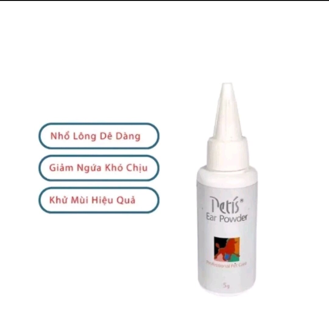 Bột nhổ lông tai chó mèo Petis chai 5g