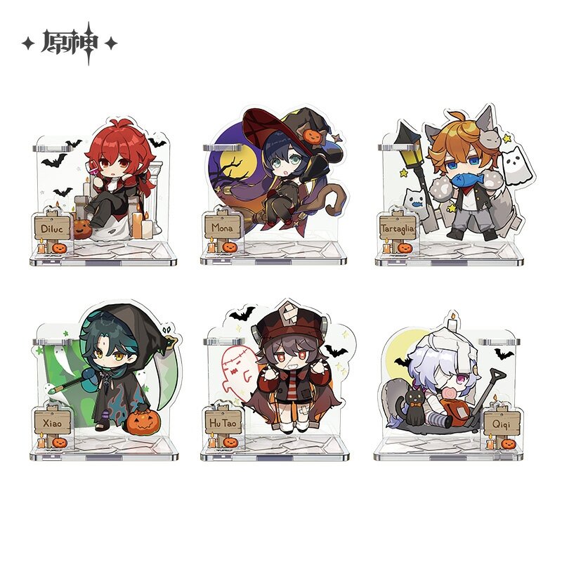 Mô hình standee acrylic genshin impact trick and treat series chính hãng official shop
