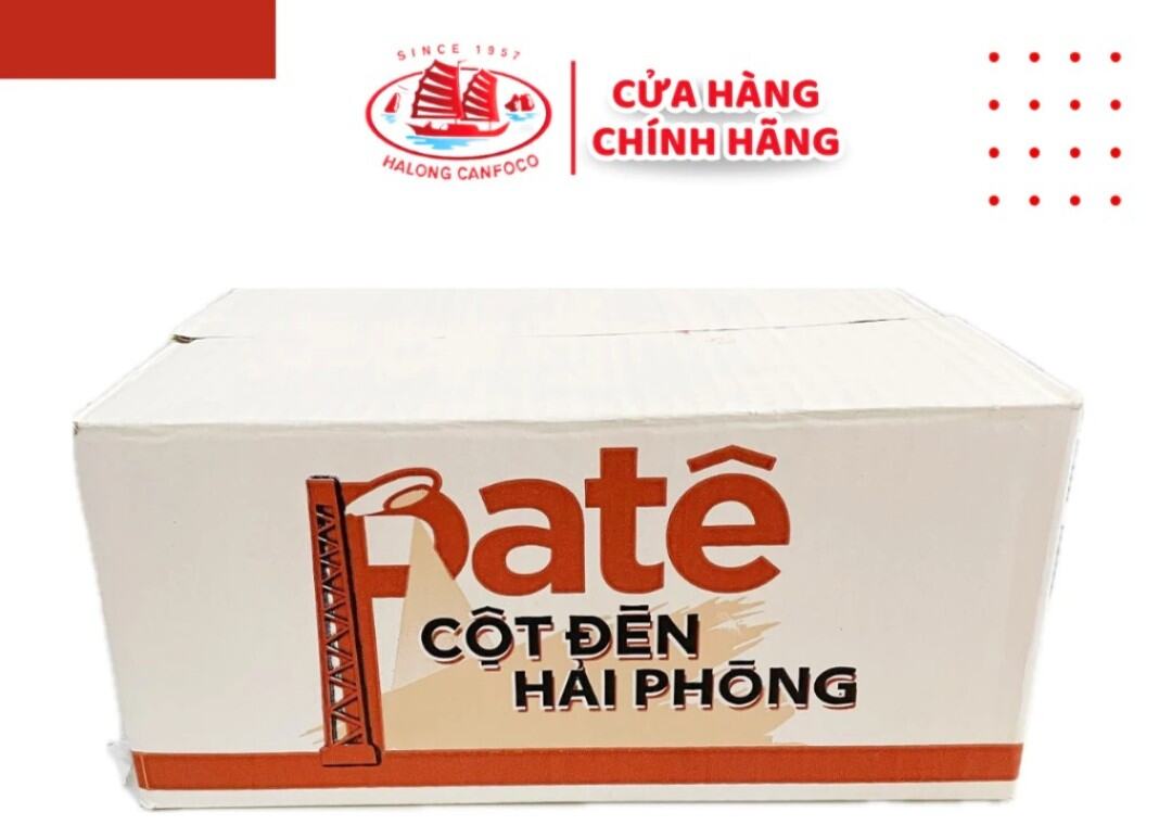 Thùng patê cột đèn Hải Phòng 150g - Đồ Hộp Hạ Long ( Thùng 48 hộp × 150g)