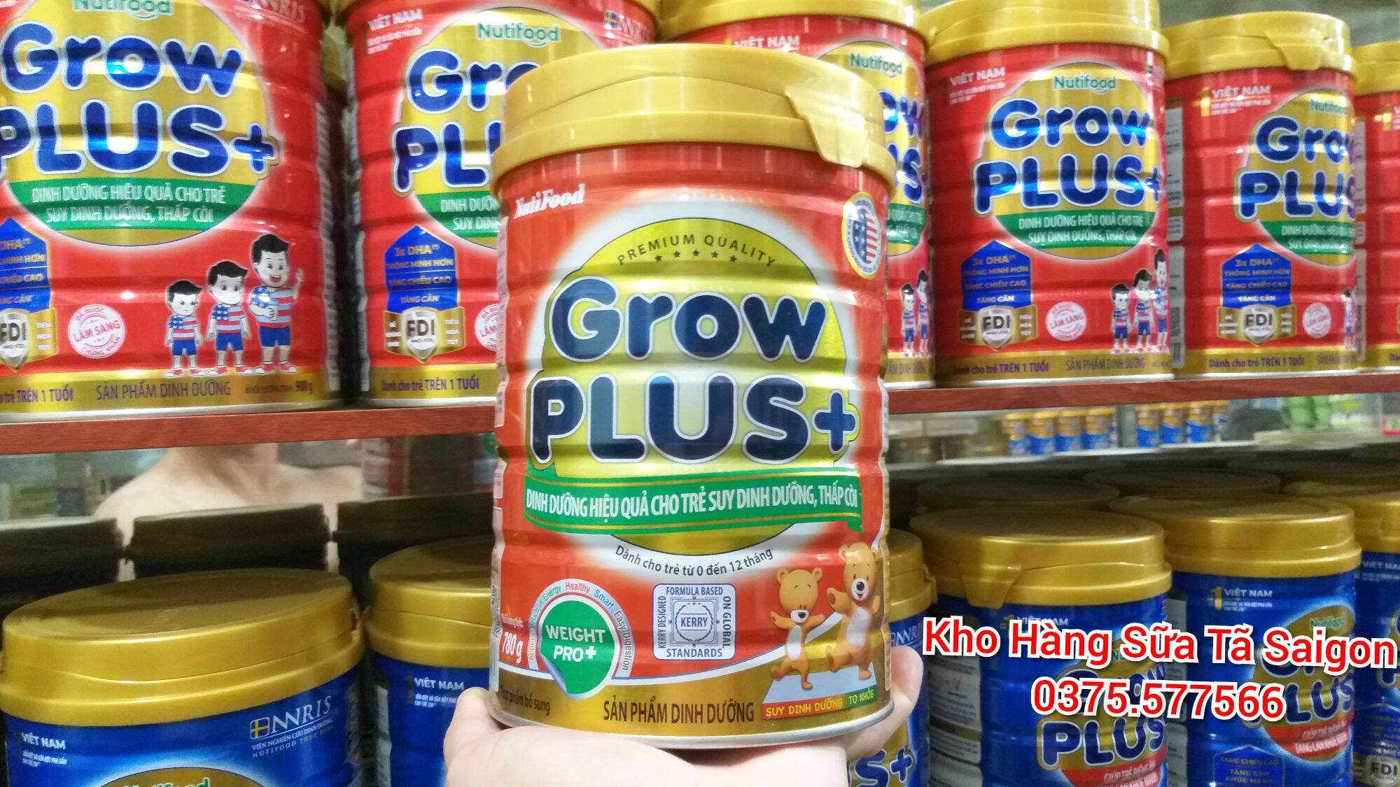 [HCM]Sữa bột GrowPlus+ lon 900g của Nutifood