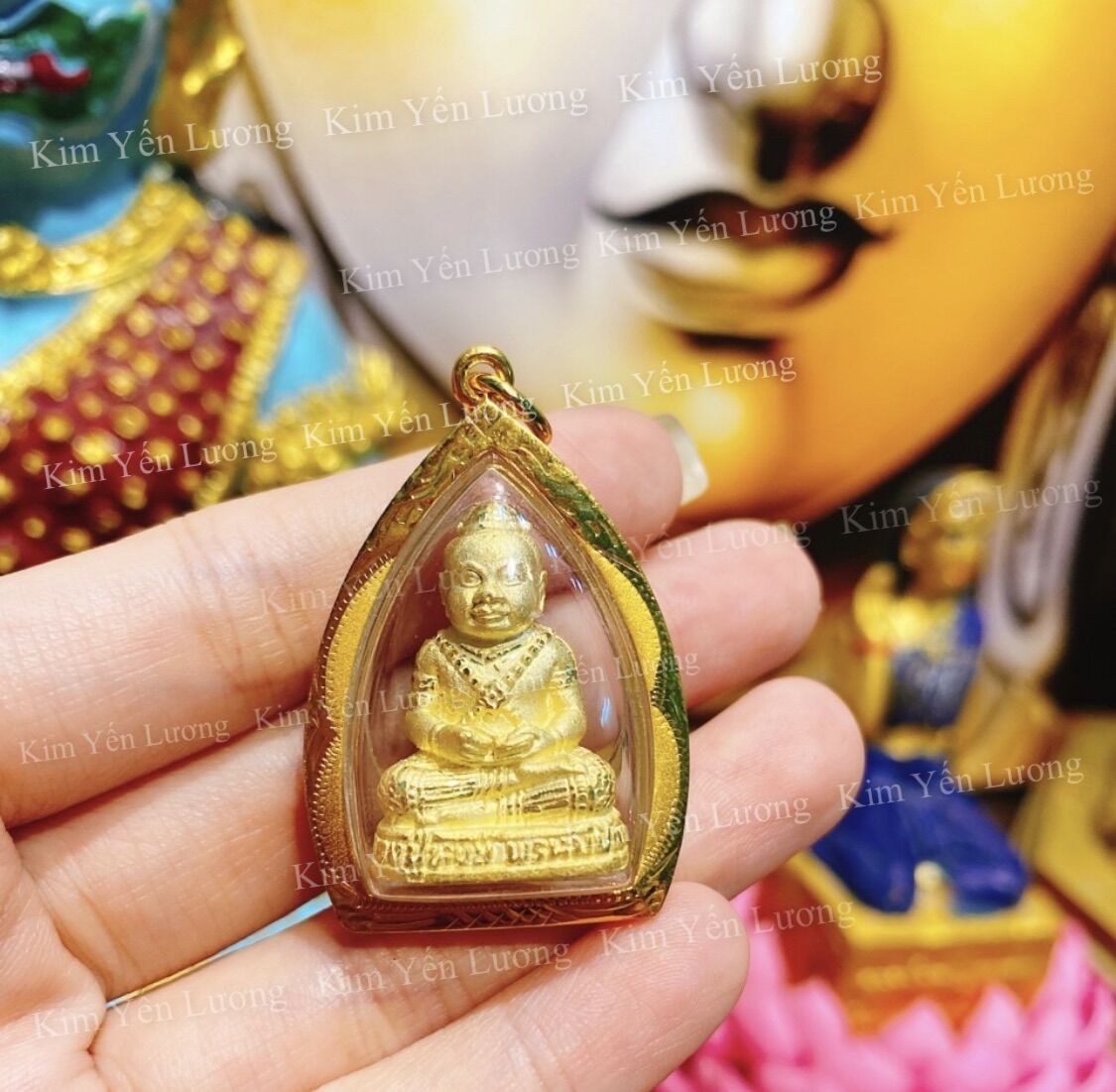 Mặt dây chuyền c.ậ.u b.é tài lộc thái lan