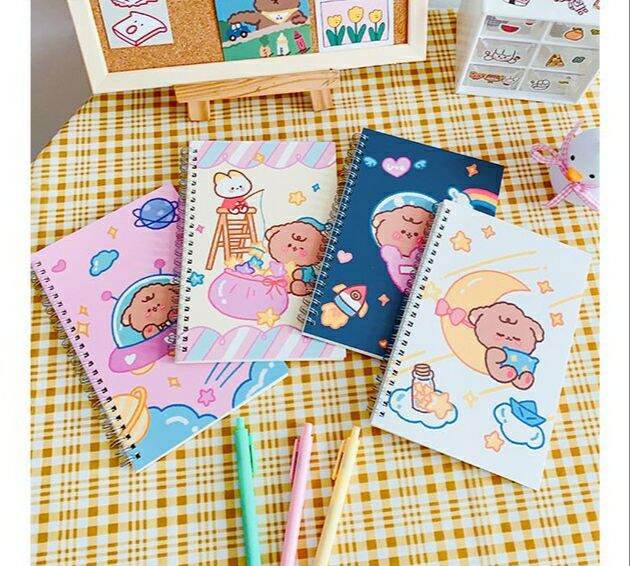 Sổ Còng A5 In Hình Sticker Dễ Thương 56 Trang