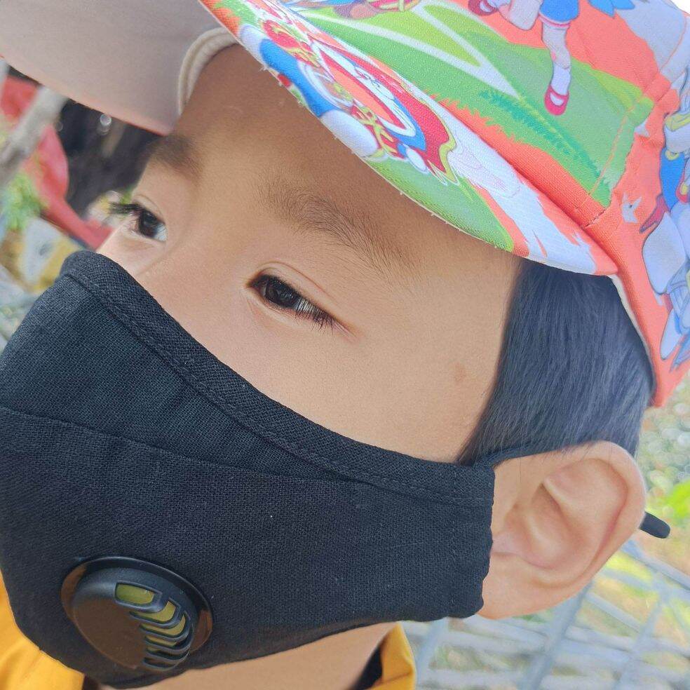 Khẩu trang vải cotton có van thở cao cấp