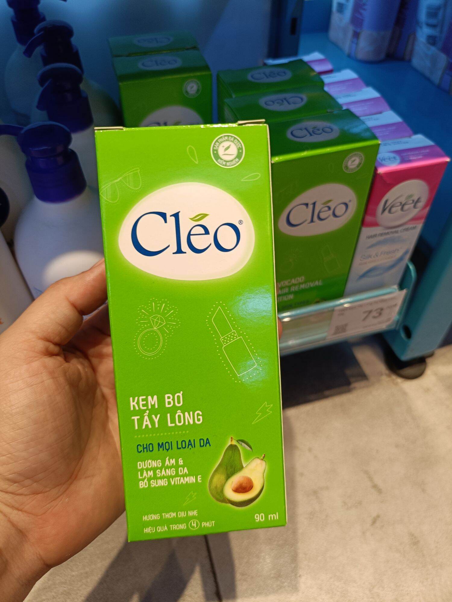 Kem tẩy lông dưỡng ẩm sáng da Cleo 50ml