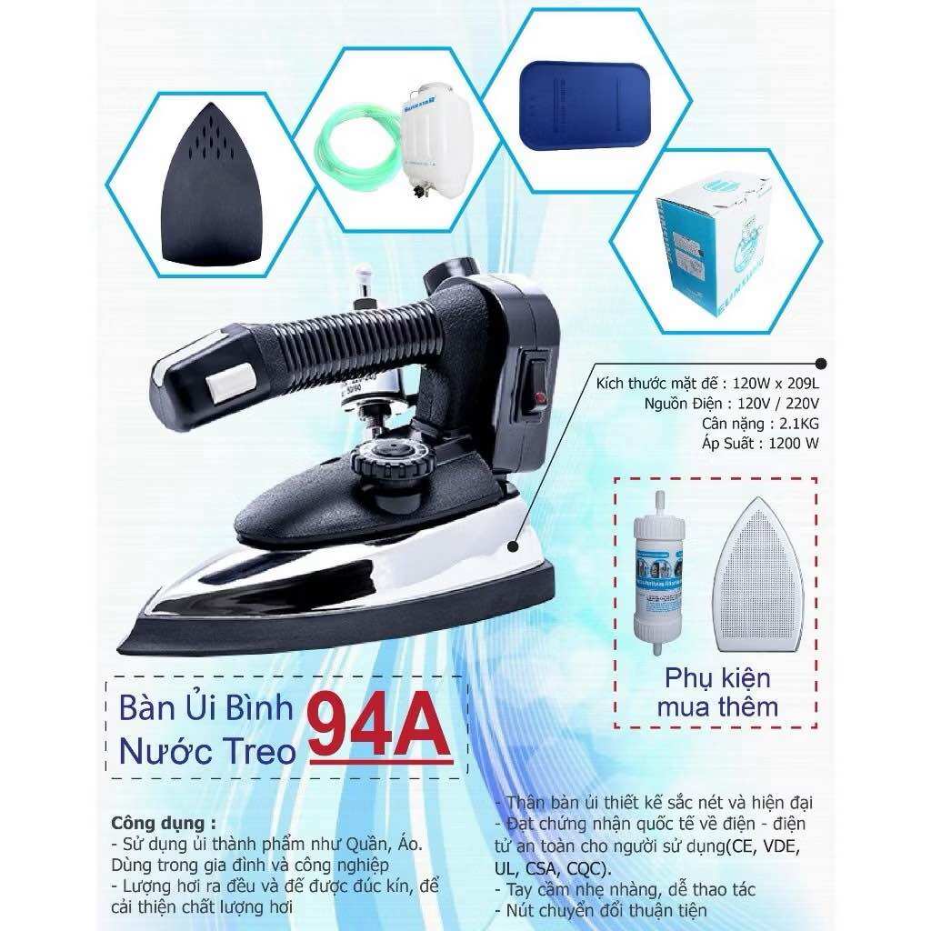 Bàn Ủi Hơi Nước Bình Treo Công Nghiệp ES-94A EUNSUNG SILVER STAR