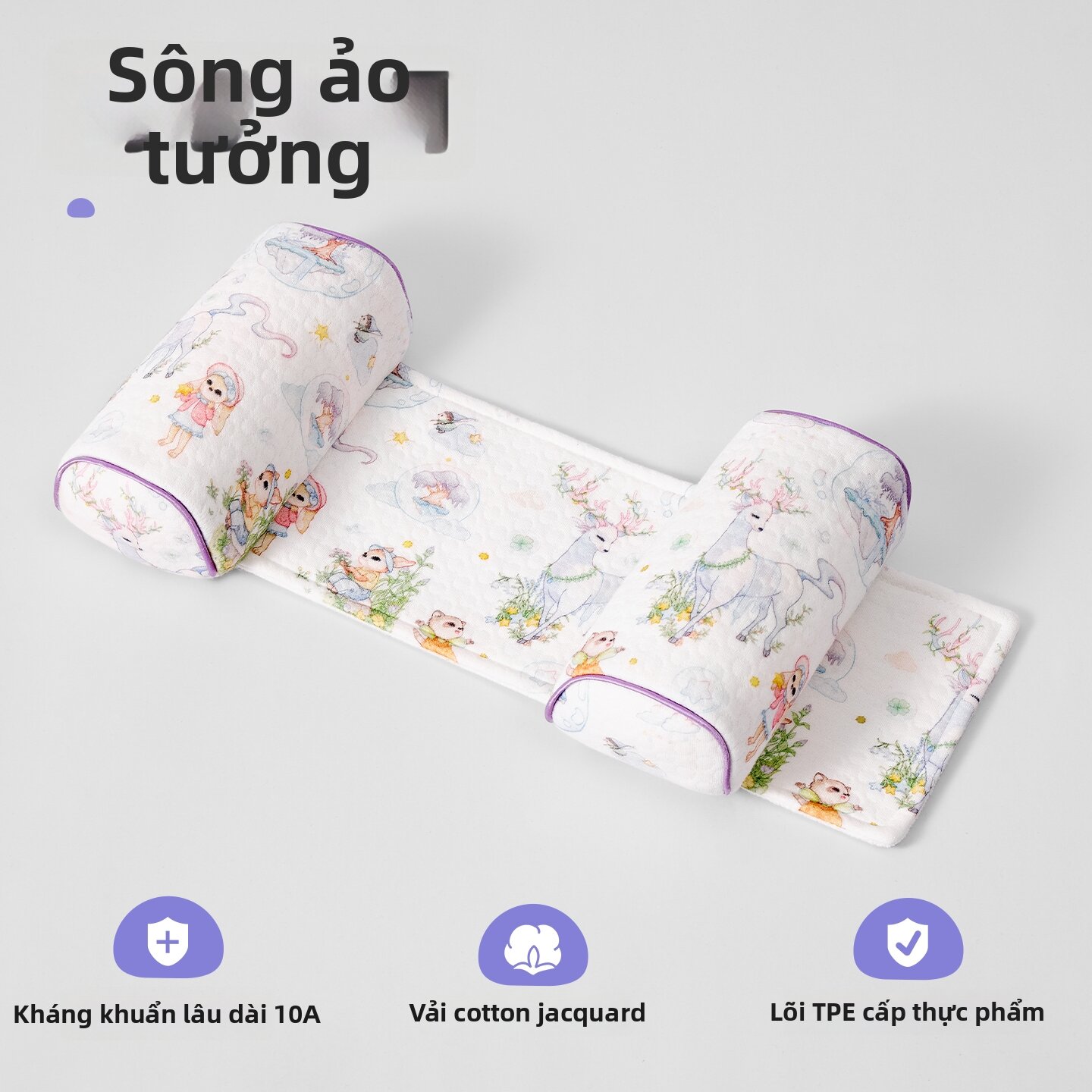 LIMENGSI | Gối Chỉnh Hình Đầu Cho Trẻ Sơ Sinh 0-6+ Tháng