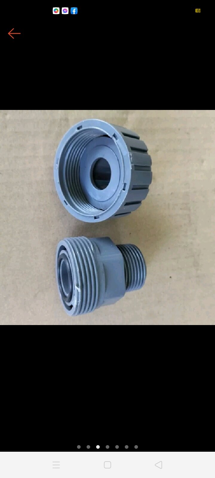 0Ren máy bơm liền rắc co(rắc co ren ngoài 34 ra ống pvc 27,34)