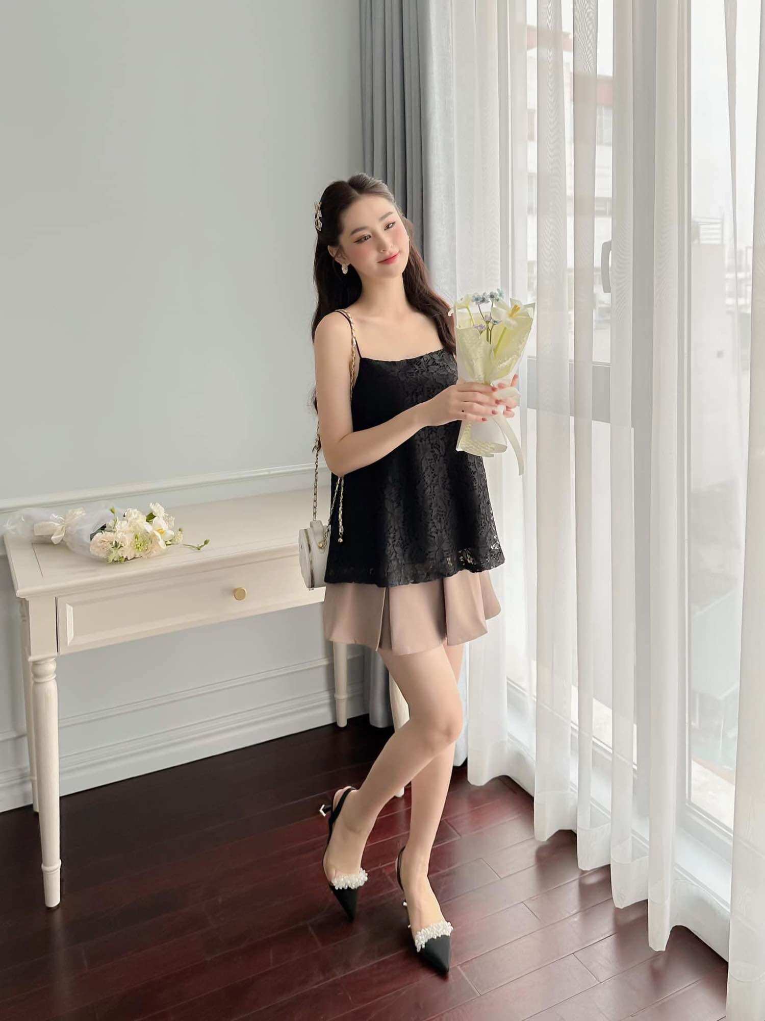 Ceci Cela - Áo dây ren nữ tính Xue