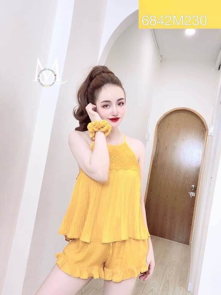 Bộ đùi dập li cổ yếm form dưới 58kg
