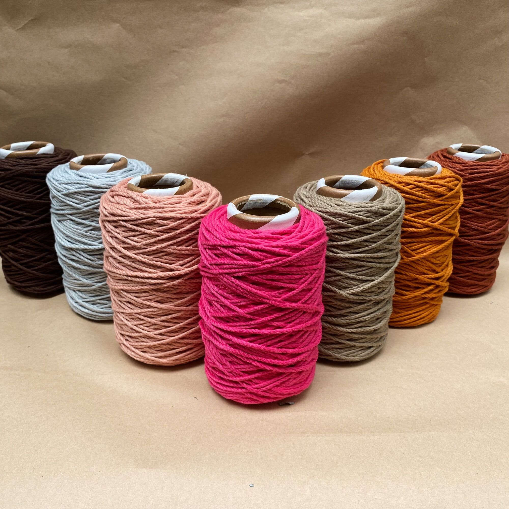 Dây thừng macrame màu Cam cháy 3mm 5mm
