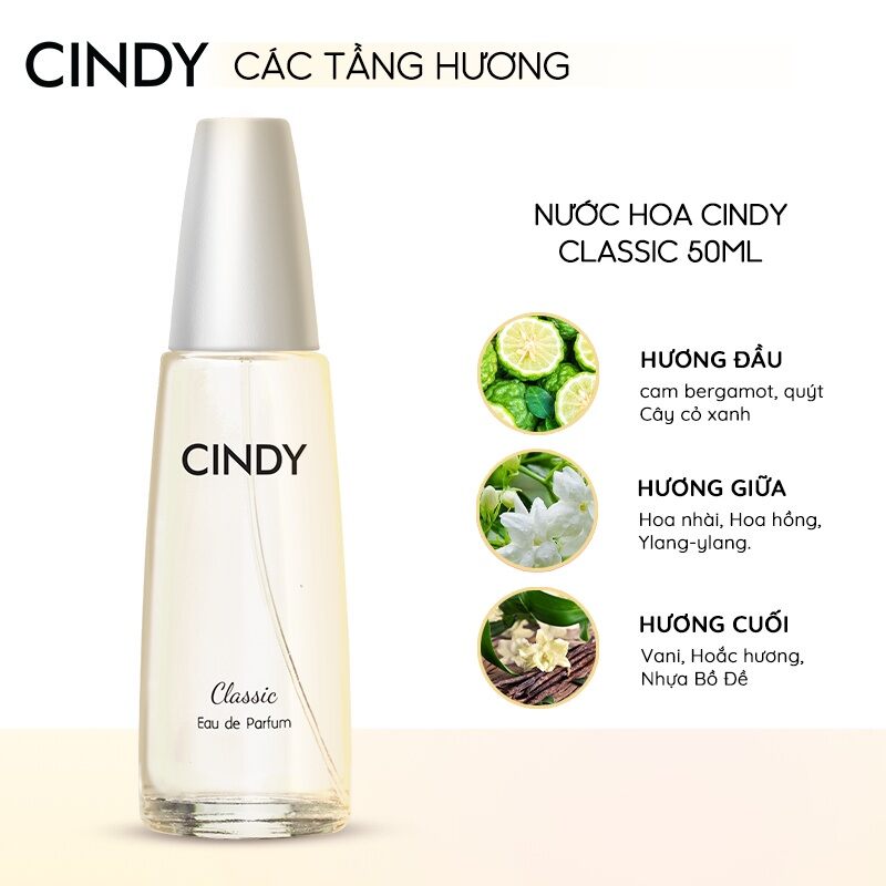 (4 MÙI) Nước hoa CINDY 50ml