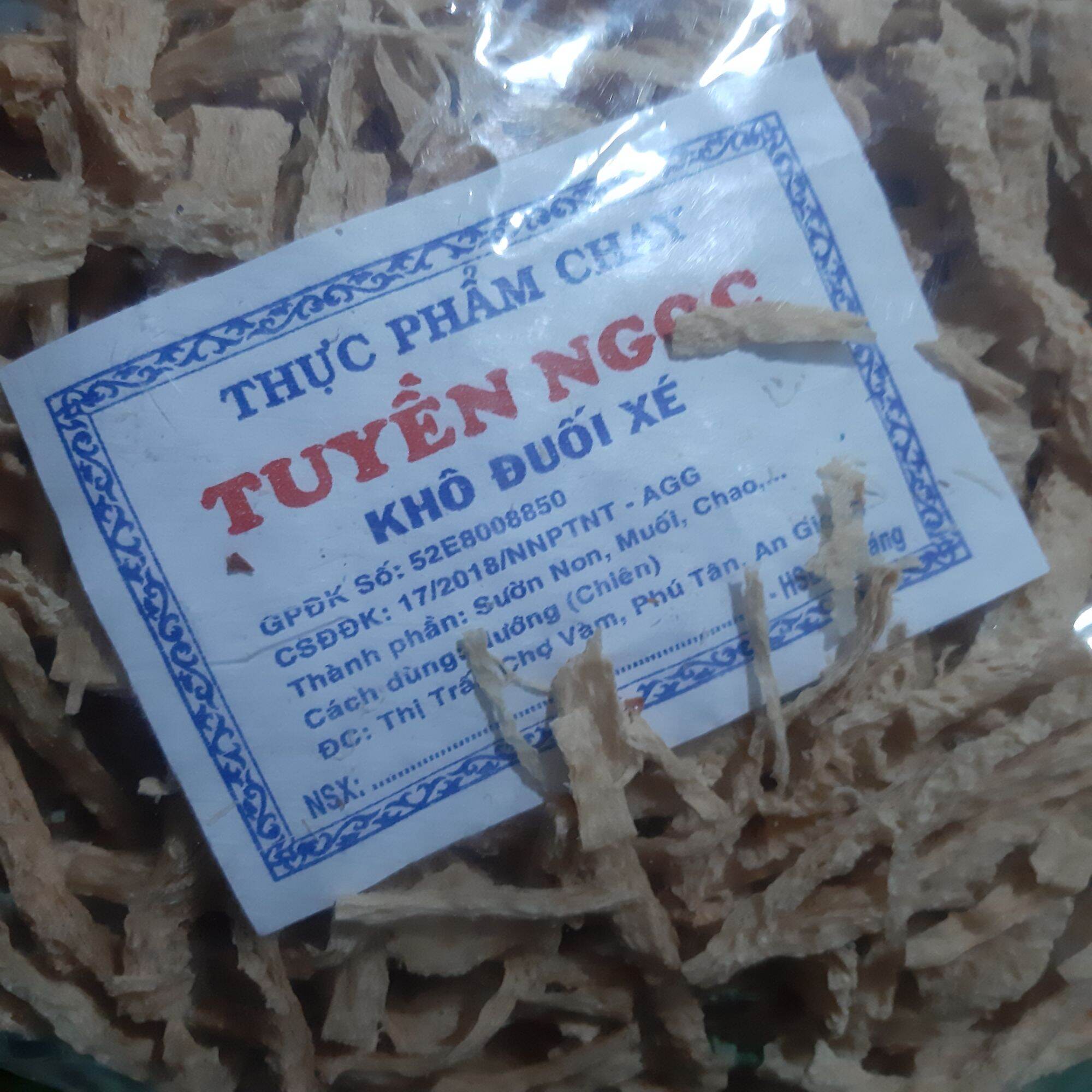 Khô cá đuối chay ướp ớt xé sợi 500g