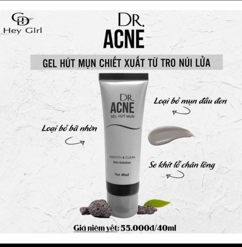 Gel hút mụn dr acne chiết xuất từ tro núi lửa