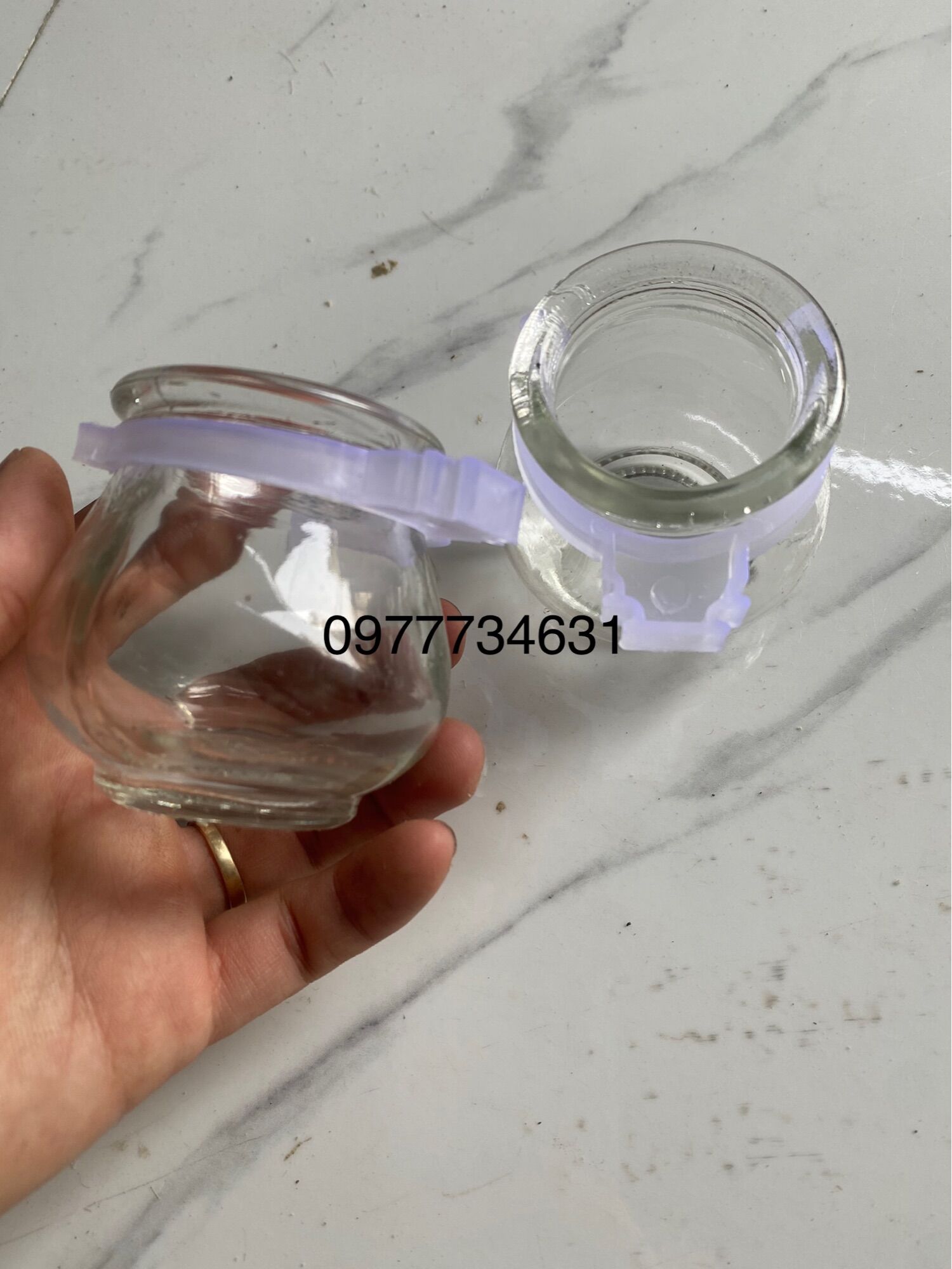 Cóng thuỷ tinh cho chim chào mào, chích choè, hoạ mi, cu gáy cóng giác quai rời
