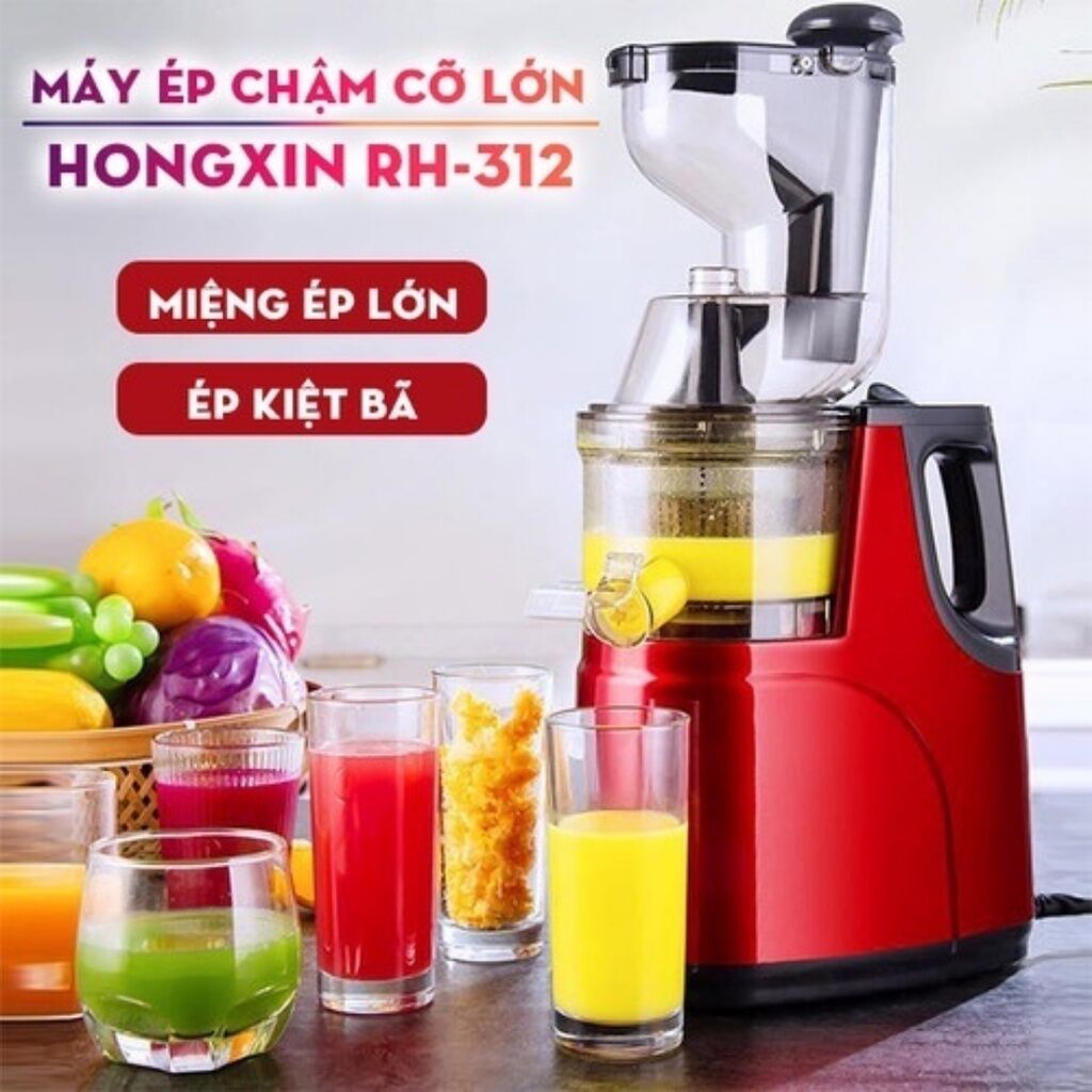 Máy ép chậm Hongxin RH312 công suất 150W ép trái cây giữ 98% lượng nước - Máy ép chậm HONGXIN