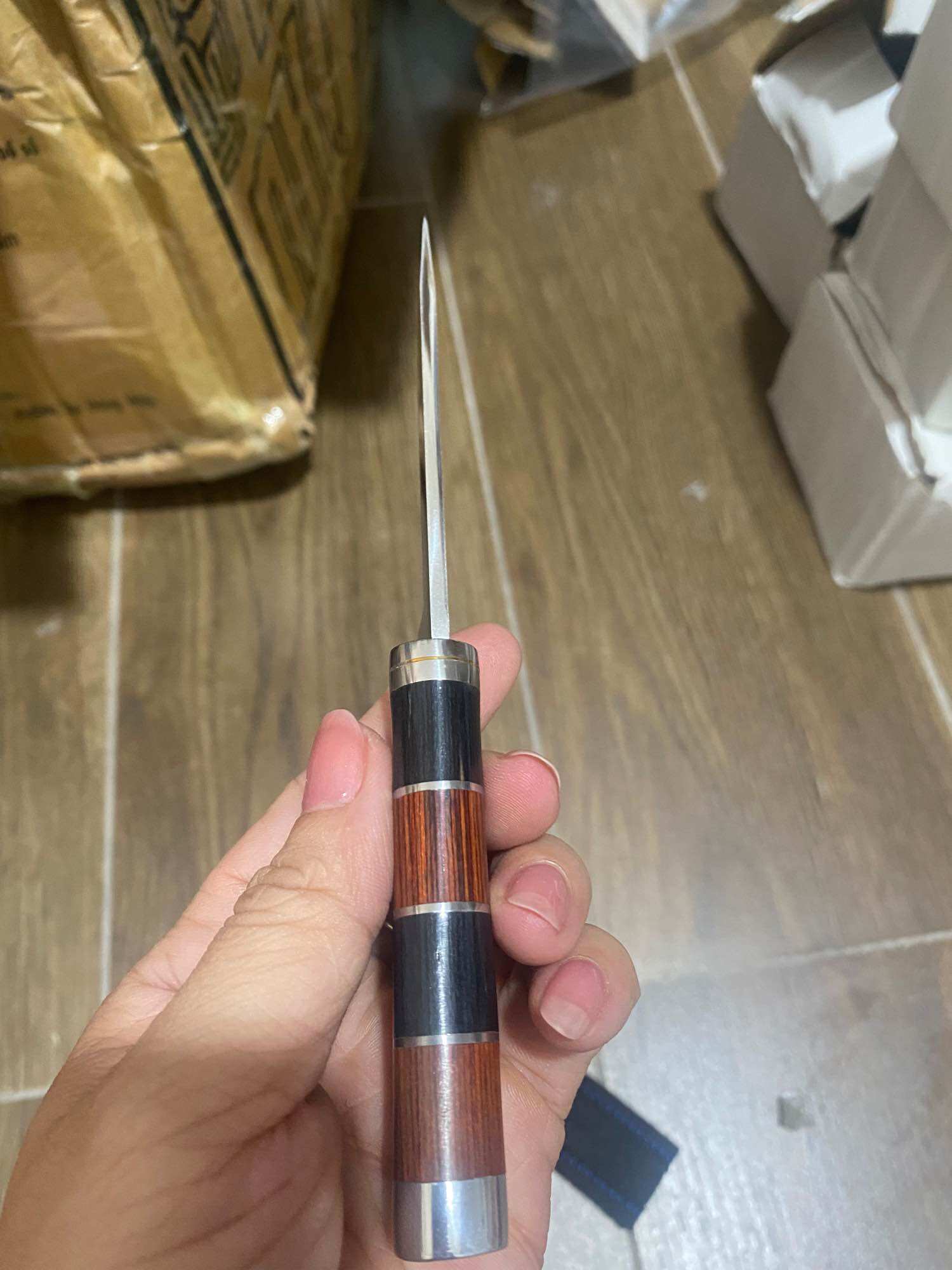 Dao gọt hoa quả mini có bao đựng, dài 16cm
