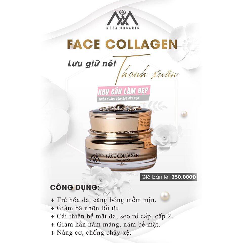 Kem face collagen DNA cá hồi MeeA organic