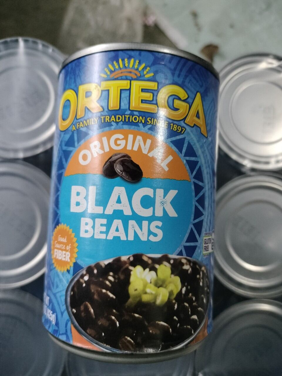 Đậu đen_ Black beans  Ortega 425g/lon của Mỹ